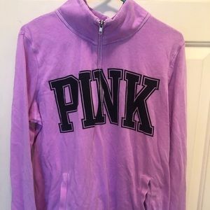 Victoria secret pink half zip size large